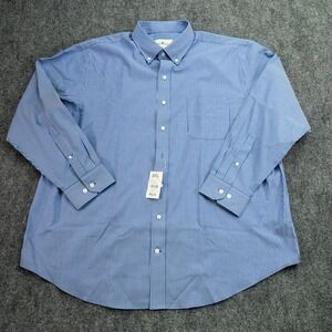 Oak Hill Shirt Men 17.5 34/35 Blue Stripe DXL Classic Fit Button Down $69.50 NEW